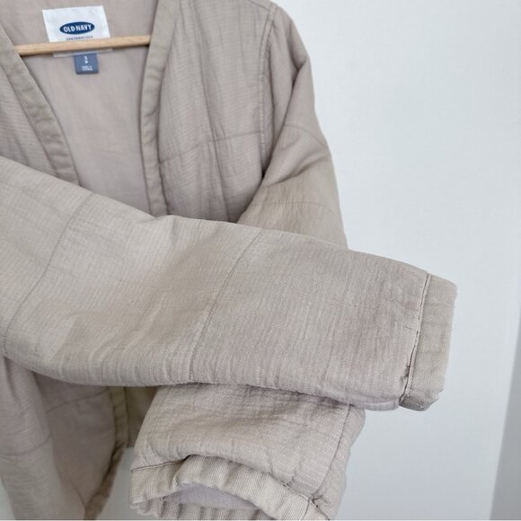 Old Navy Womens Small Quilted Khaki Open Jacket - Picture 9 of 14